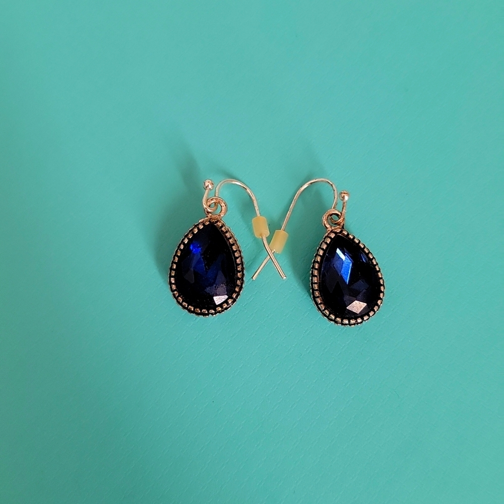 𝅺Blue Drop Earrings